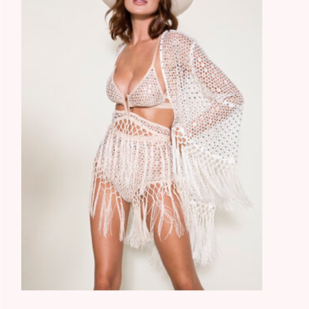 Cream Crochet Festival Set
